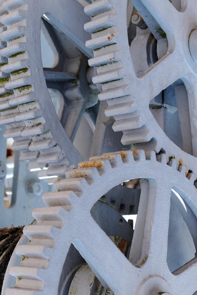 transmission gears closeup